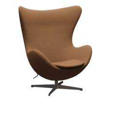 Fritz Hansen - 3316 Ägget, Re-wool 0568 Warm graphite - Fåtöljer - Arne Jacobsen - Metall/Skum