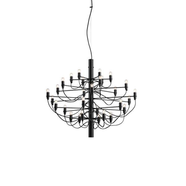 2097/30 Taklampa Mellan Matt Svart med LED - Svart / LED