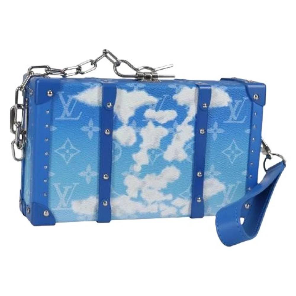 Louis Vuitton Vintage Pre-owned Canvas clutches - Vintage - Dame - Blå - ONE SIZE - Tyl