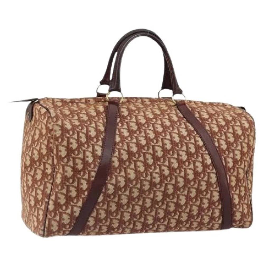 Dior Vintage Pre-owned Trotter Canvas Boston Bag - Vintage - Dame - Brun - ONE SIZE - Uld