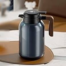 Insulated Coffee Carafe ，Stainless Steel Vacuum Thermal Pot for Coffee，Travel Size Insulated Thermos for Coffee, Tea, Water for Home Apartment Offic(Gray-1,2L)