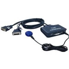 Ingelon dvi kvm switcher switch box 2 port with switch button projector devices dvi splitter för monitor keyboard mus dator