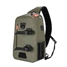 Fiske tacklingväska, fluefiske påse | Vattentät fiskeutrustningspåse - 9.5L Slim Chest Ryggsäck, multifunktionell lättvikt Casual Pack, Jig Tool Daypack för män kvinnor