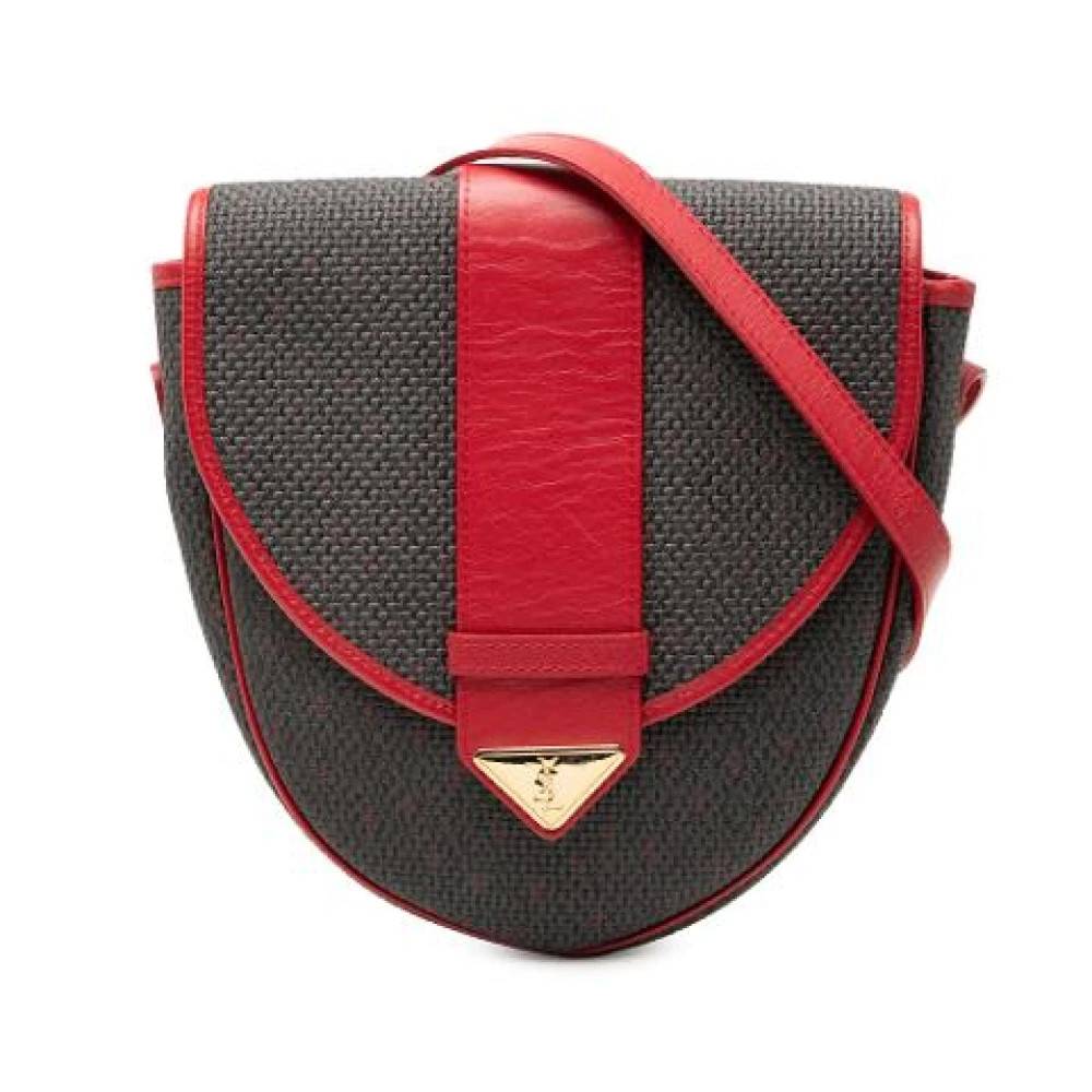 Yves Saint Laurent Vintage Pre-owned Fabric Crossbody Taske - Vintage - Dame - Grå - ONE SIZE - Tyl