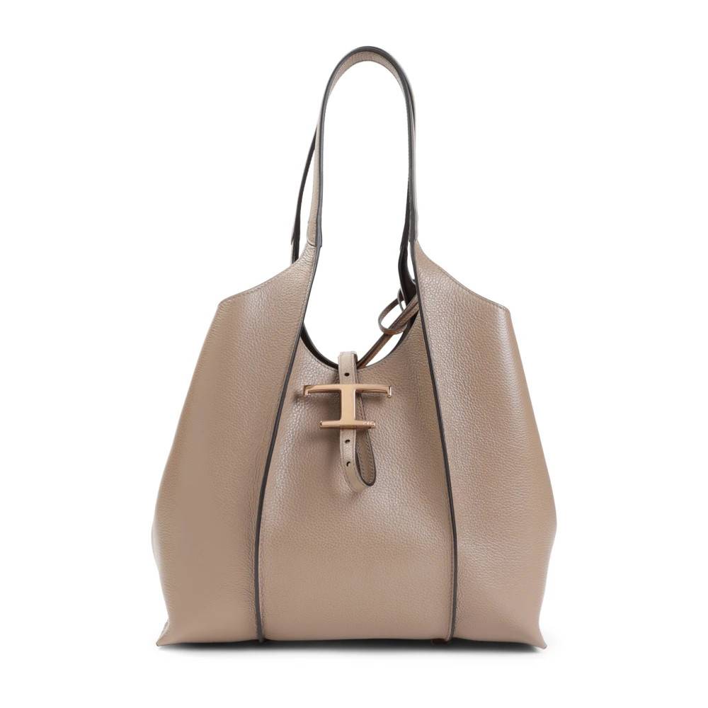 Tod's T Timeless Lille Shoppingtaske - Tasker - Dame - Brun - ONE SIZE - Uld