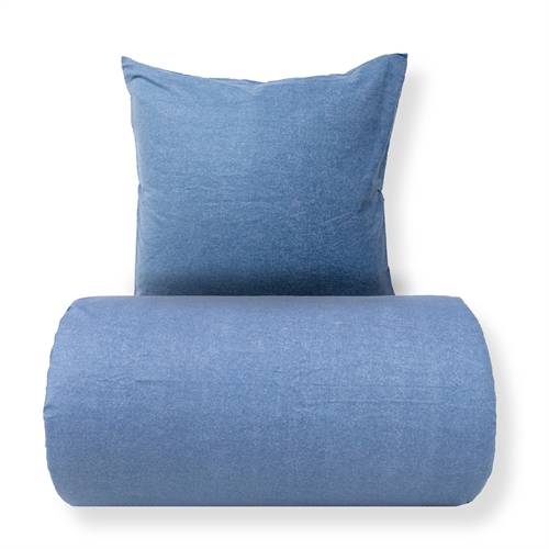 Sengetøj - Bomulds flonel - Blue Melange.