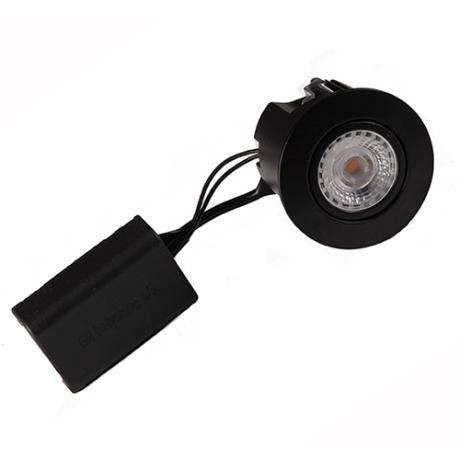 DIOSPOT OPTI rund sort + Diolux R5d 930 450lm 60°.