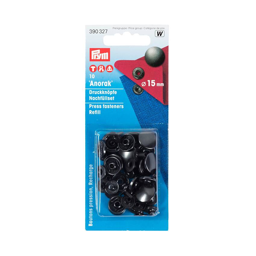 Prym Anorak trykknap Ø15mm (oxideret).