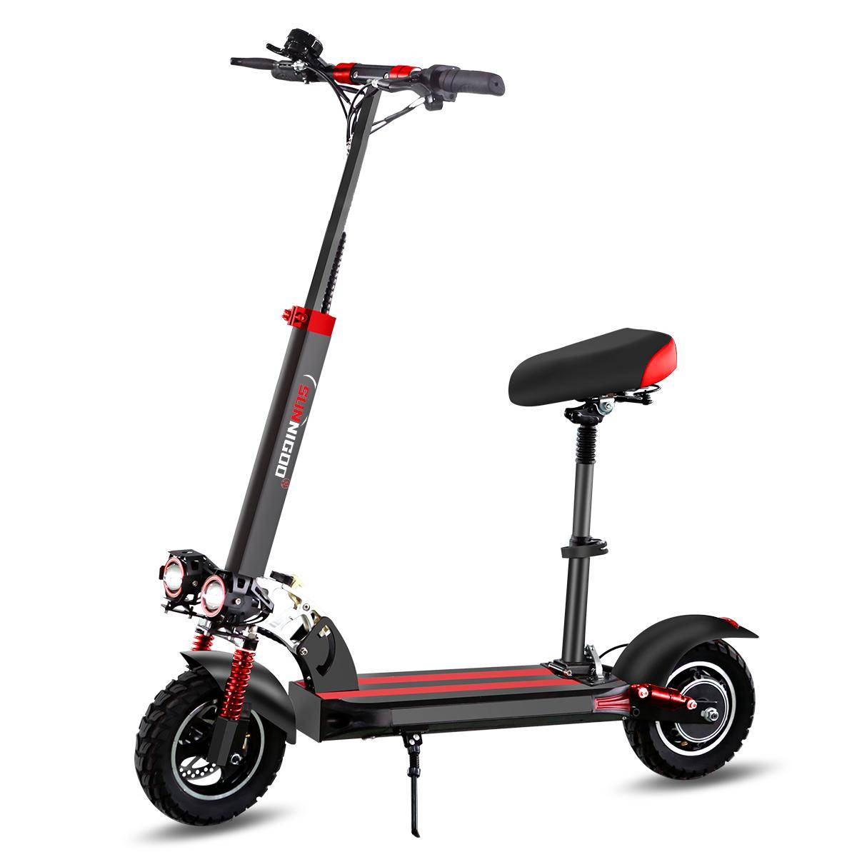N3 MAX Vikbar Elsparkcykel för Vuxna, Svart Röd Design, 48V 13Ah Batteri med Stor Kapacitet, 10  Terrängdäck för Daglig Stadskörning elektrisk scooter