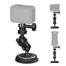 SMALLRIG 2-in-1 Magnetic Suction Cup Mount för Gopro, Car Camera Mount Outside för Actionkameror, med Ball Head Magic Arm - 4466