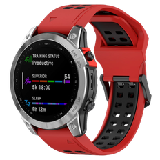 Garmin Fenix 7X / 7X Pro / 7X Solar Silikonerem - Rød