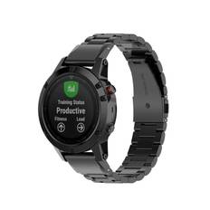 Metalarmbånd Garmin Fenix 5/5 Plus sort