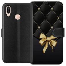 Huawei P20 lite Sort Tegnebogsetui Elegant Rosett