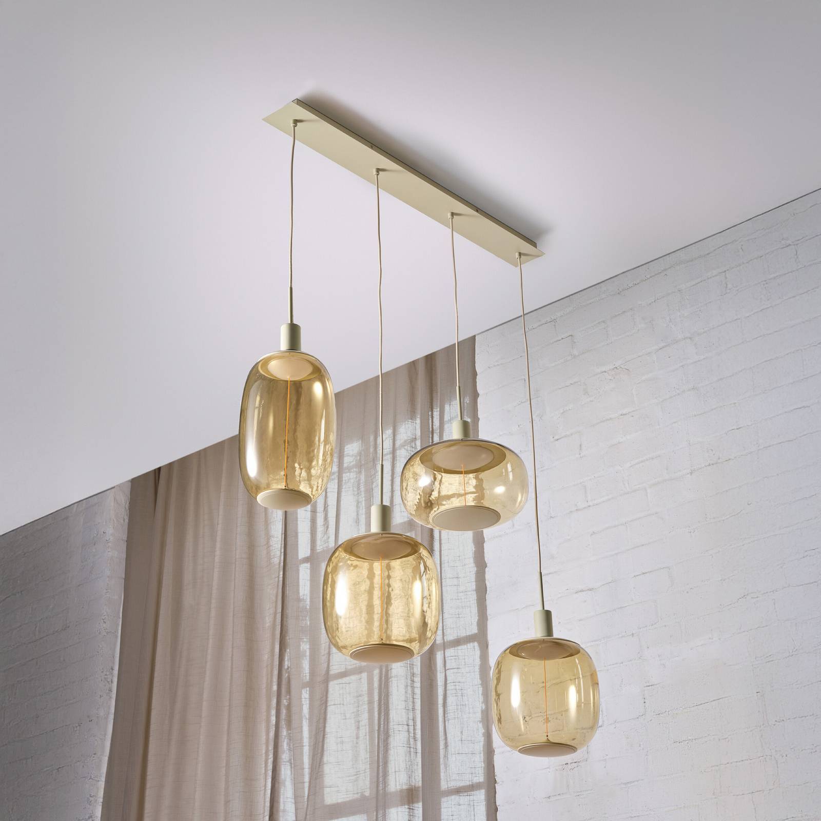 OSRAM Hänglampa Decor Needle, dimbar, Creme / bärnsten, Vardagsrum / matsal, Metall, Modern, Pendellampa