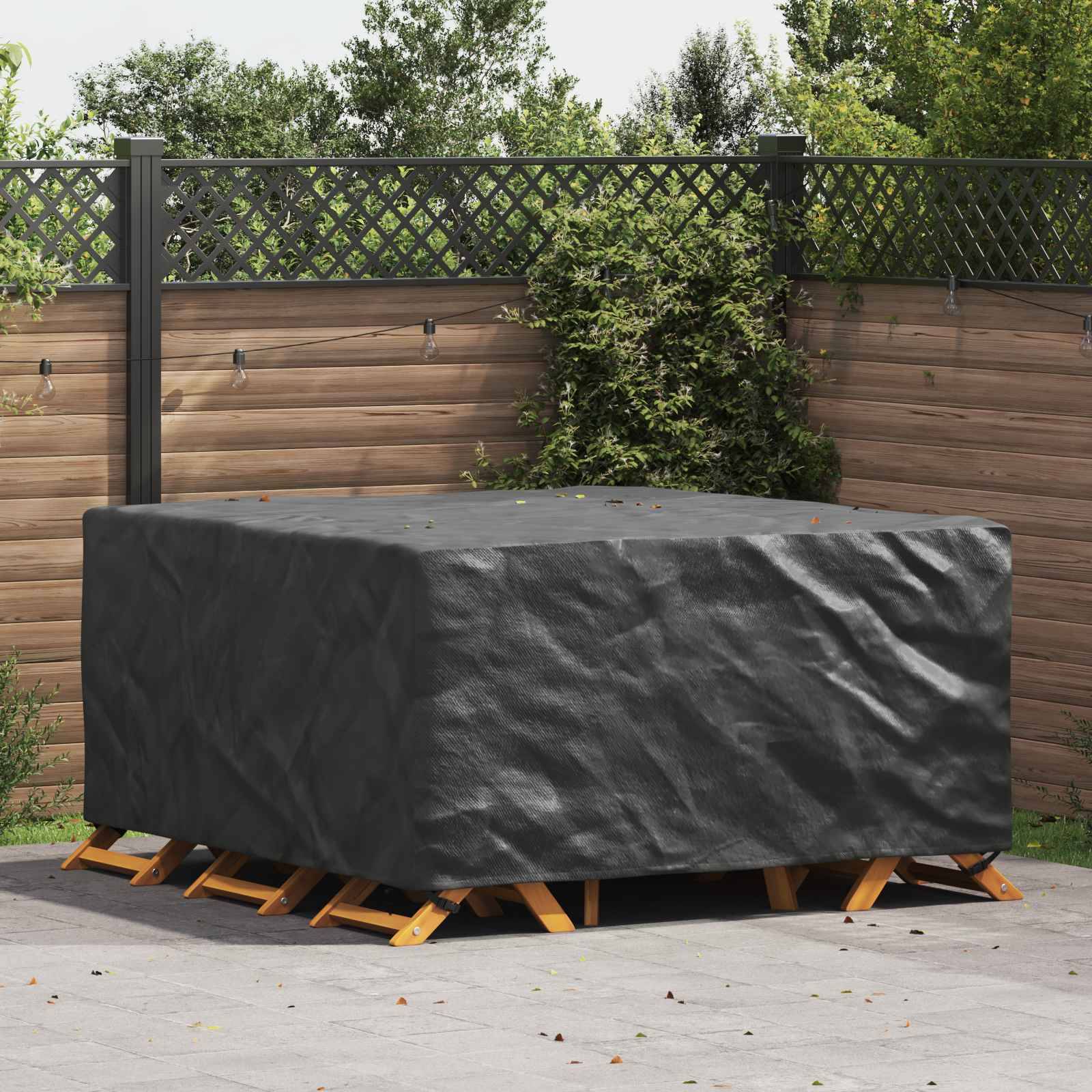 vidaXL Möbelöverdrag Enfärgad Svart 180 x 190 x 85 cm 210D