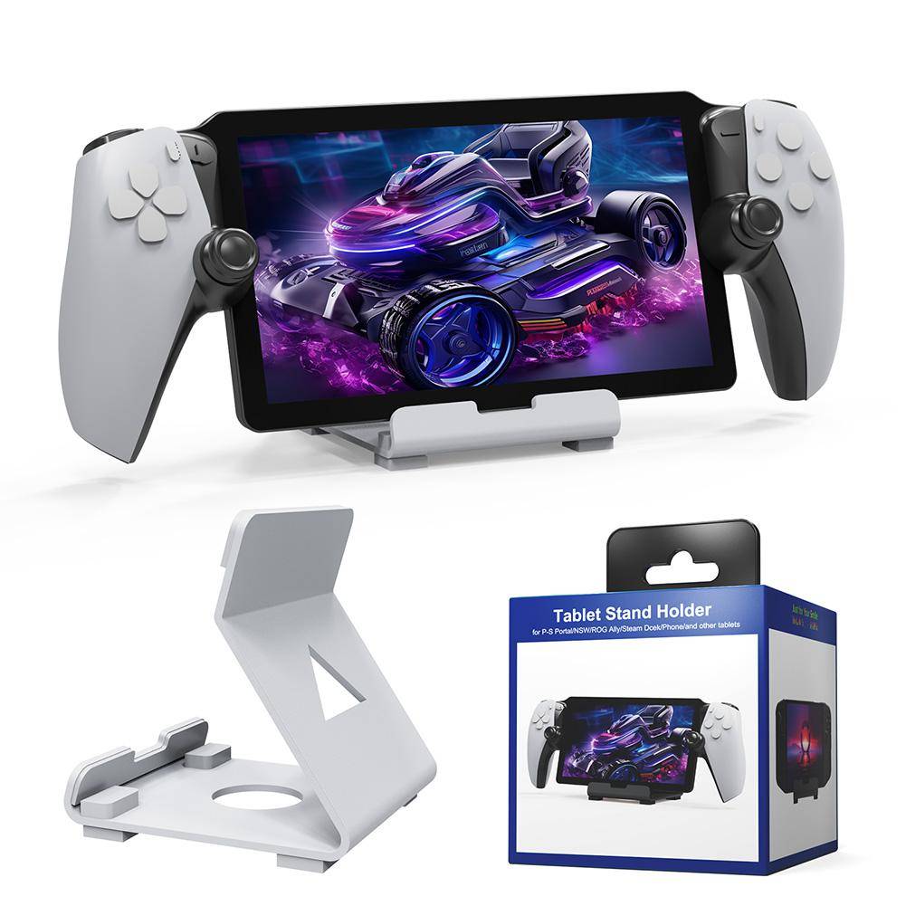 Desktop Stand Holder Save Space Tablets Stand Display Stand with Anti-Slip Silicone Pad for PS5 Portal Steam Deck ROG Switch