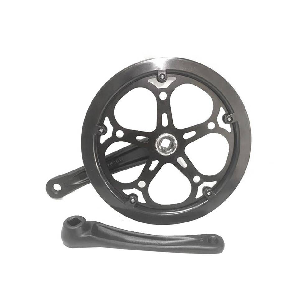 2X Bike Folding Bicycle Crankset 52T 170Mm Bike Crank Set Tooth Plate Single Speed Bike Diamond Hole Sprocket