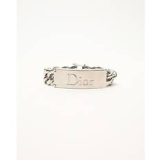 CHRISTIAN DIOR ID Logo Bracelet w/ Secret - Silver
