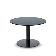 Tom Dixon - Flash Table Circle Black - Små borde og sideborde - Sort - Glas/Metal