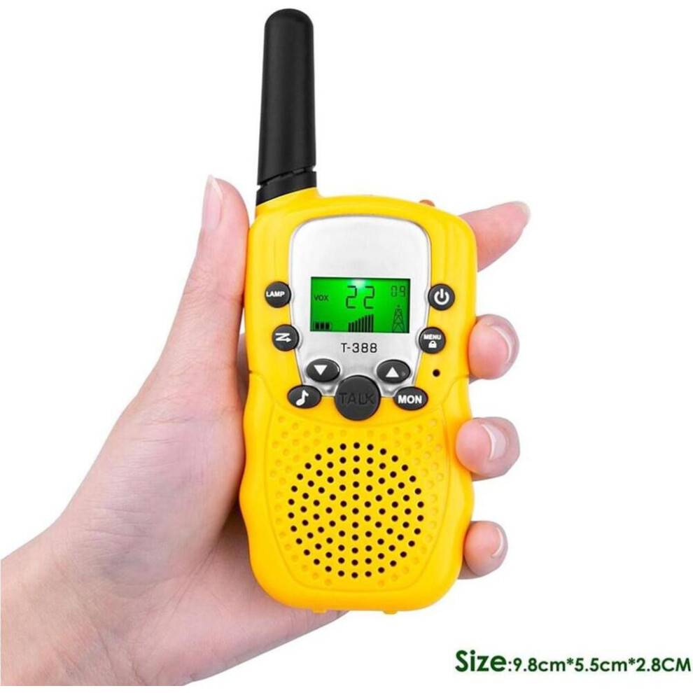 3-pack walkie-talkies, 22-kanals radio med upplyst LCD-ficklampa, 5 km räckvidd för barn, utomhusäventyr, camping, vandring