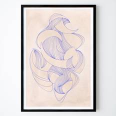 Abstrakt Poster: Blue Line Patterns av Jenja Braun