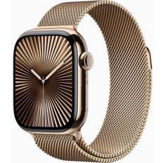 Apple Watch Series 10 Titanium 42 mm (2024) | GPS + Cellular | guld | Milanorem | guld