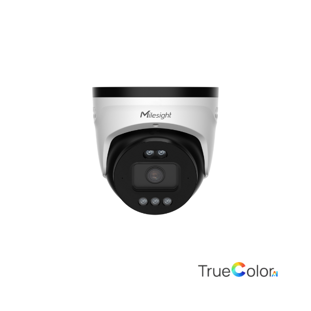 Milesight Q-serie AI TrueColor Turret IP-kamera, 4.0MP, 2,8mm Hvid