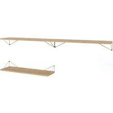 Maze - Pythagoras Hyllpaket 3 Hyllplan / Mässing - Ek