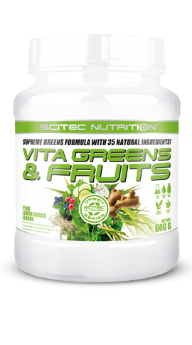 Scitec Nutrition Vita Greens & Fruits, 600g. Pear Lemongrass