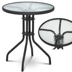 Balkong trädgård soffbord, glas, rund, diameter. 60 cm