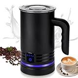 HOTUT Mjölkskummare elektrisk, 4-i-1 automatisk mjölkskummare, 430 ml tyst mjölkskummare, 400 W rostfritt stål för kaffe, latte, cappuccino, choklad
