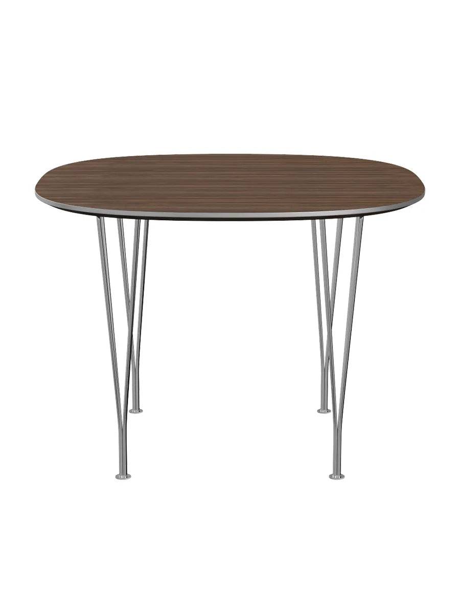 Piet Hein B603 spisebord, 100 x 100 cm fra Fritz Hansen Valnød finér m. finérkant - Jacobsen Plus