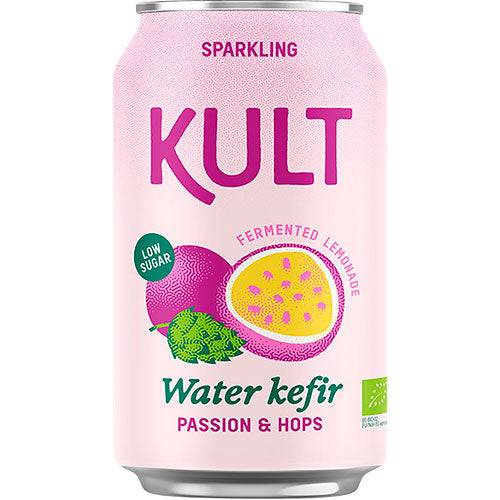 KULT Vattenkefir 33 cl | Passionsfrukt & Humle