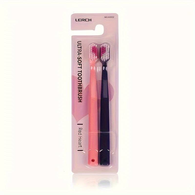 TEMU Heart-shaped Couple Toothbrushes With Soft Bristles For Daily Oral Hygiene
