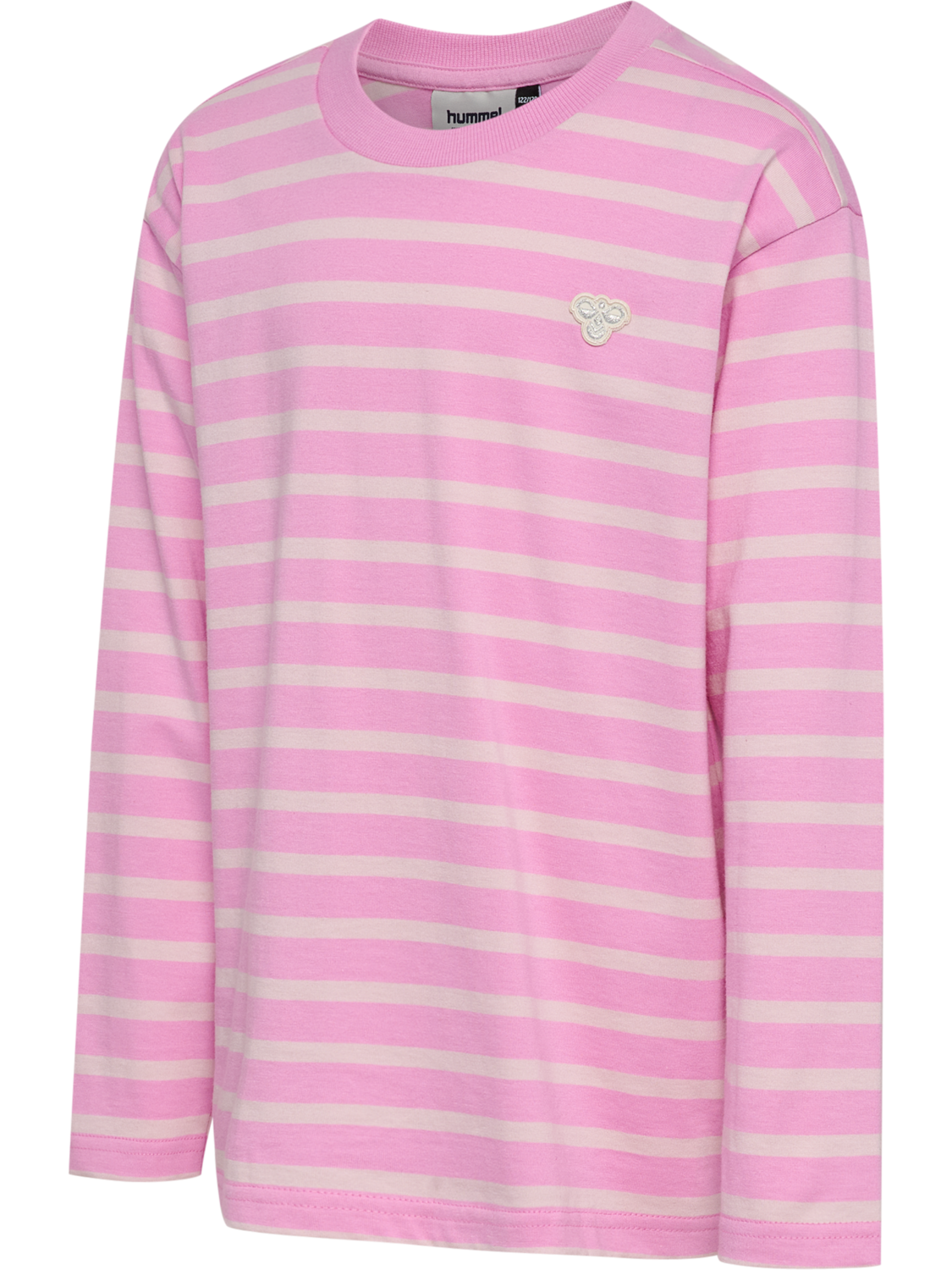 Hummel - Jr Loose Stripe T-shirt L/s Bee | Lyserød | T-shirt | Børn | Str: 146/152 - Hurtig levering 1-2 hverdage