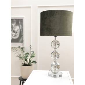 Bordlampe l Velour l Grøn l D28 x 54cm l Speedtsberg |