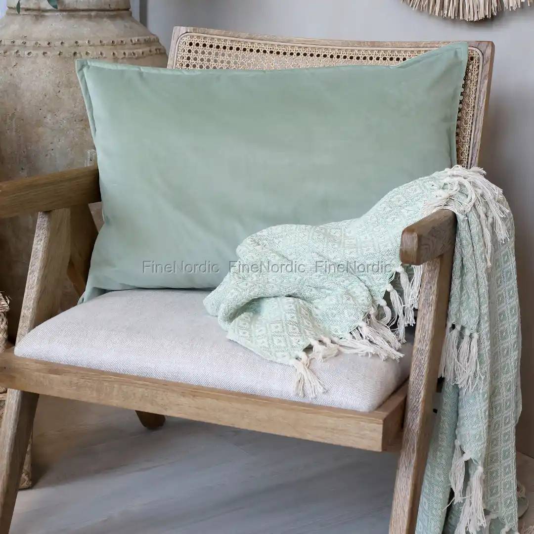 Chic Antique Aix Pillowcase in Velour Verte 50 x 70 cm
