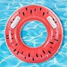 Badring, Dubbelhandtag Uppblåsbar Simring, Flytande Vuxen, Flyttande Leksak för Vuxna Barn Vattenmelon, Perfekt för Barn/Flicka Kan Användas I Pool/Hav