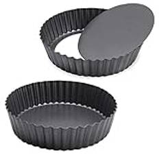 GRANDWISH 2-delad djup pajform, lös botten pajform, non-stick quiche panna (24 cm)