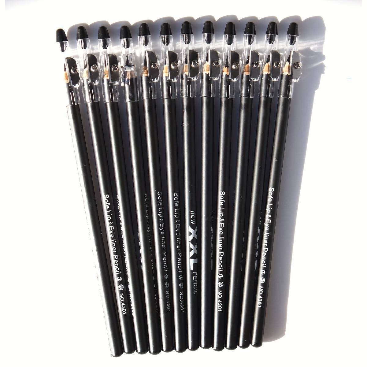 TEMU 12pcs Eyebrow Pencil Set With Sharpener - Long-lasting, Natural Look For Types