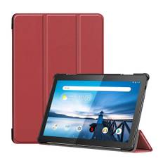 Lenovo Tab M10 tre-folds læder etui - Vinrød