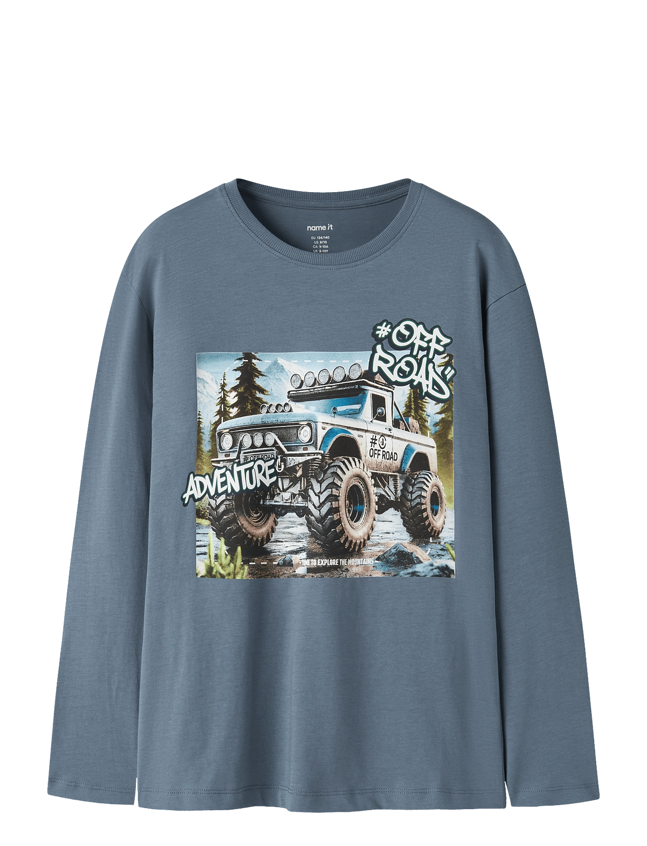 name it Nkmvoto Ls Nreg Top - Blue - 122-128