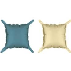 Folieballon Square beige og navy 35x35cm 4stk