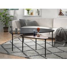 Thomsen Furniture Katrine sofabord (x-large, ellipse bordplade, laminat med sort kant)