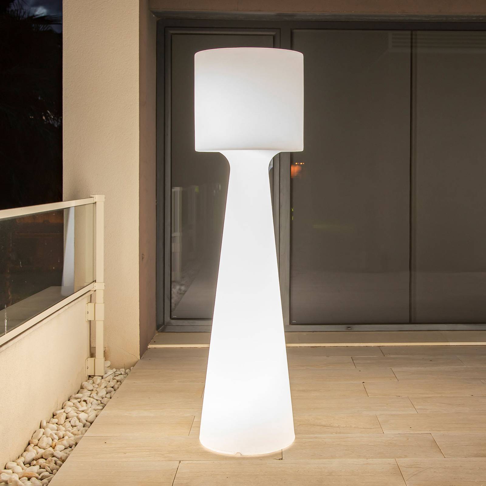 Newgarden Grace golvlampa kabelhöjd 140 cm, Vitt / opal, Syntetmaterial, Modern