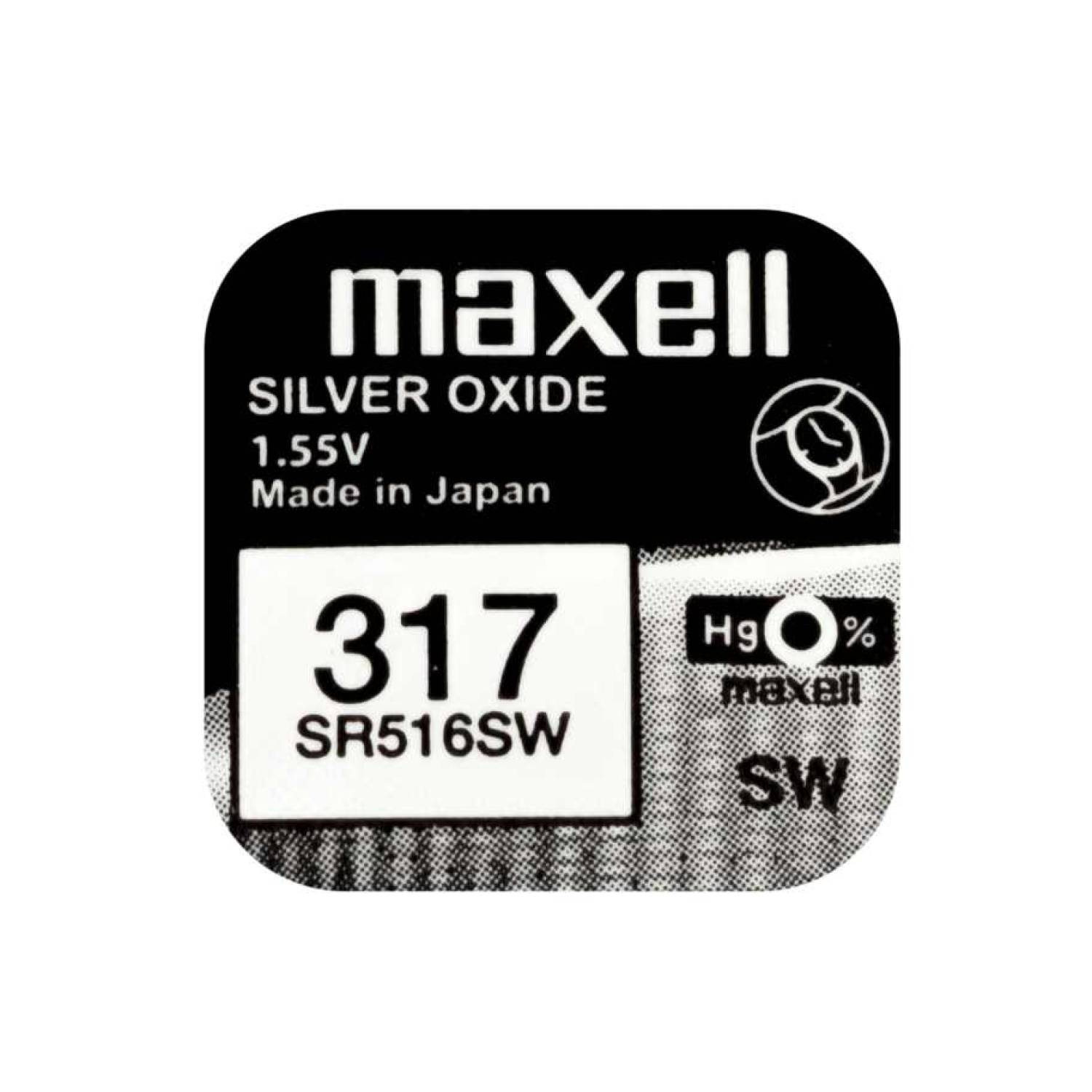 Maxell 317 Knappcellsbatteri 1 Stk. SR516SW-M - Unisex