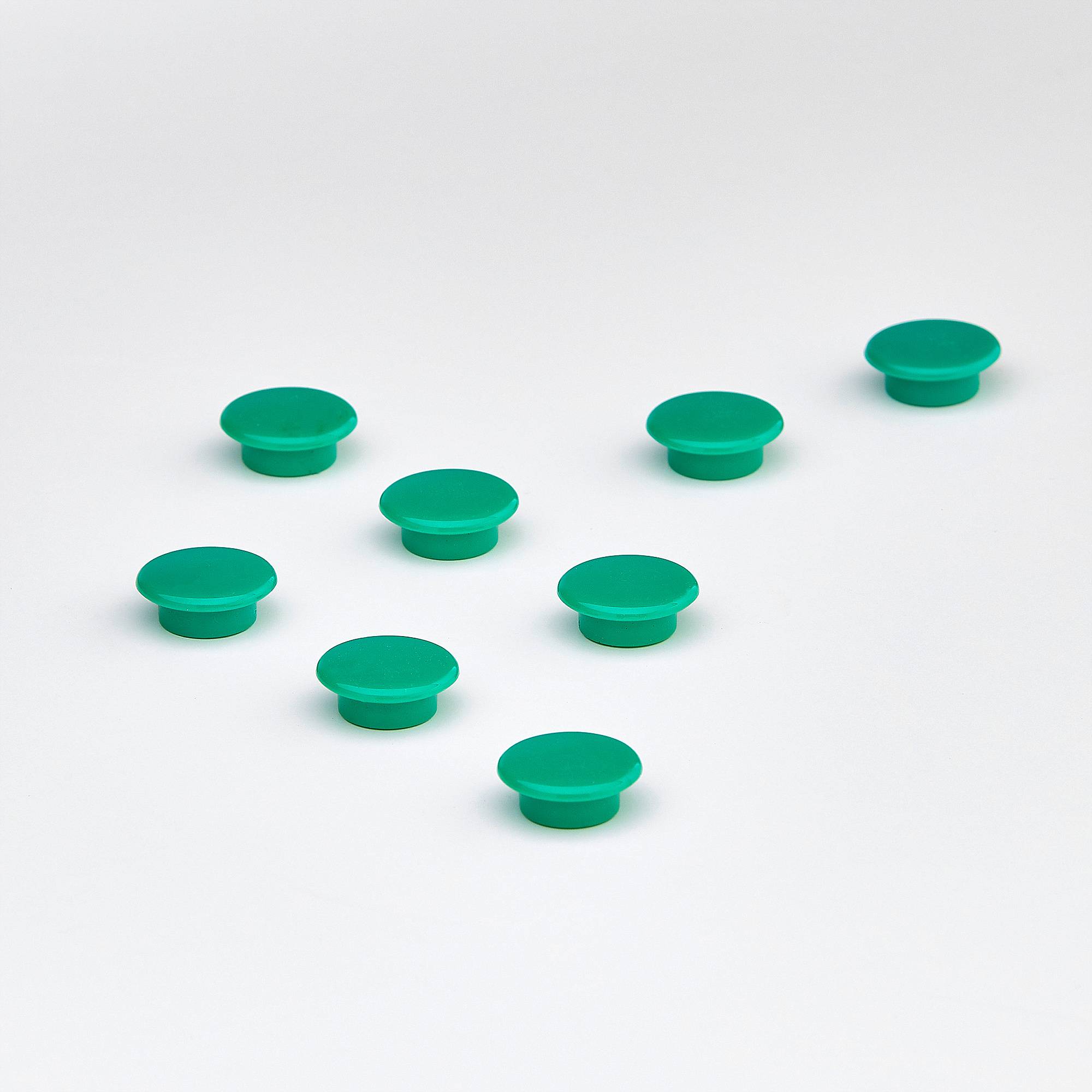Magneter, 8-pack, 20 mm, grön