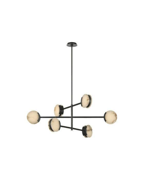 Visual Comfort Melange 48" takkrona justerbar brons - Guld / Brun (H: 151,8 x B: 129,1 cm)