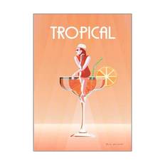 Poster&Frame Plakat - Tropical drink - B 50 x L 70 cm - Papir - Orange