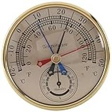 Goufride 5 min max termometer hygrometer en väggmonterad hållare vägg kranar analog inomhus utomhus antiregn temperatur fuktighetskniv
